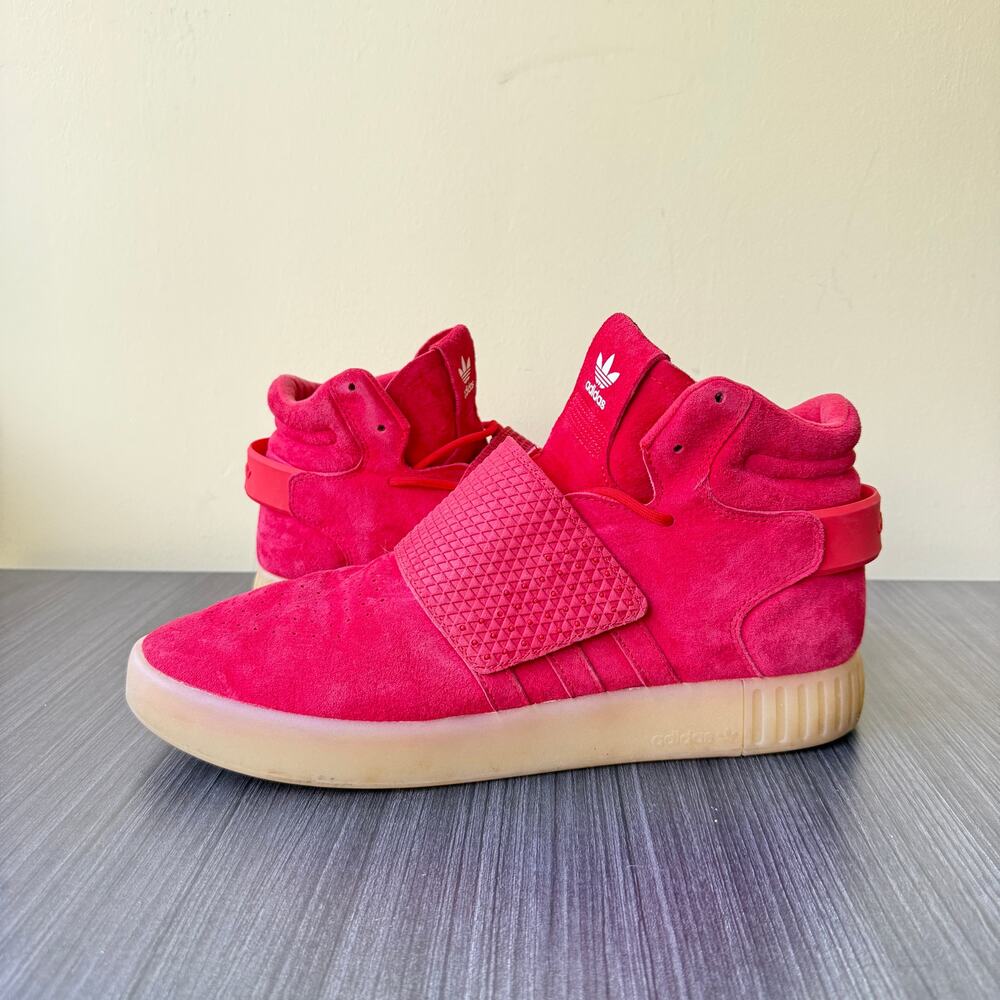 Adidas Tubular Invader Strap Red Boots Shoes Sneakers Size 11.5